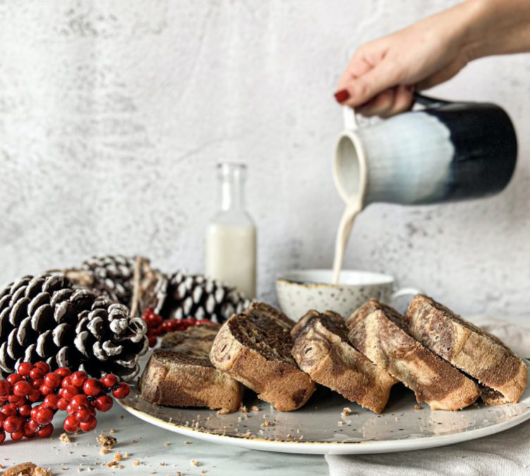 Bolo mármore de banana ⁣